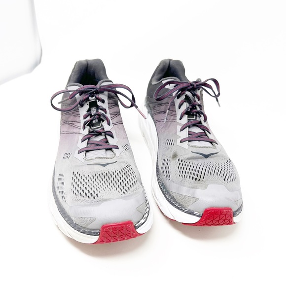 Hoka Clifton 6 Black Grey Red - Picture 2 of 10